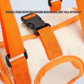 Pet Auxiliary Belt Lift Support Harness Disabled Dog Walking Belt Dog Hind Leg Support Sling (Orange, S)