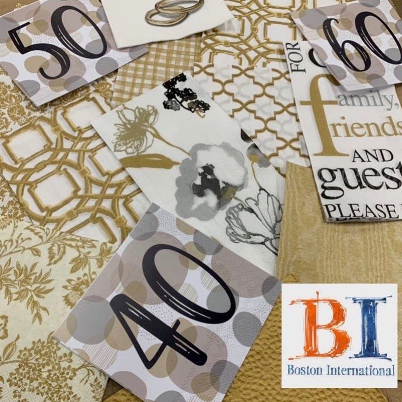 Ideal Home Range 16 Count Paper Guest Towels, Ariella Silver