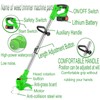 Knutat Weed Wacker,24V 2Ah Battery Powered Weed EaterString Trimmer with