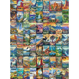 Cross & Glory - Grand Tour of America's National Parks - 1000 Piece Jigsaw Puzzle for Adults | Scenic Travel Puzzle | Perfect for Puzzle Enthusiasts