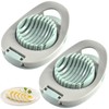 2 PCS Egg Slicer, Egg Cutter for Boiled Eggs, Hard