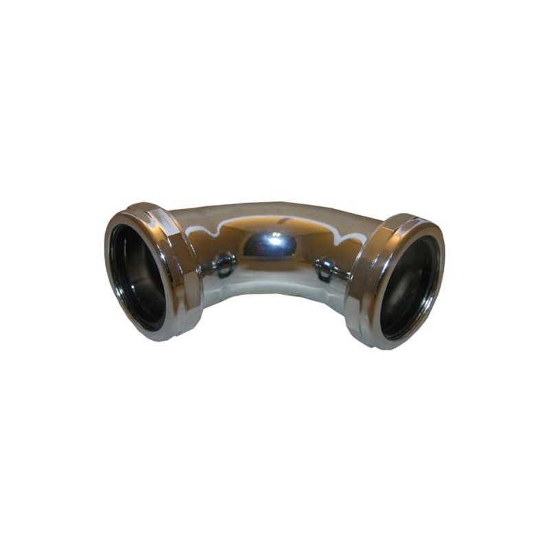 Pipe Fitting, Ell, 45-Degree, Slip Joint Elbow Ends, Chrome-Plated Brass,