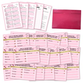 wenhihsiy Baby Shower Feud Games, Pink Shower Game Cards, Gender Reveal Party Games for Family Friend, Friendly Feud Game for Groups, Baby Shower Party Decorations Supplies Favors，03