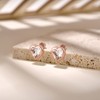 S925 Sterling Silver Heart Stud Earrings for Women with Gift
