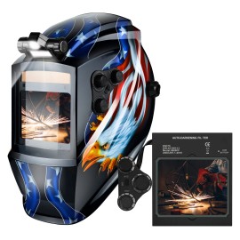 TRQWH Welding Helmet 4~5-8/9-13 Shade & True Color Auto Lens, 4 Arc Sensors