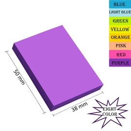 YEECOK 24 Packung Farbige Haftnotizen 51 x 38 mm, Selbstklebende Klebezettel, Helle Haftnotizzettel Bunte Rechteckig Sticky Notes für Büro Zuhause Schule Sitzung, 75 Blätter/Block