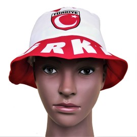 Generisch Turkey Sun Hat, Fishing Hat, Fisherman's Hat, Fan Hat, Red, black, white