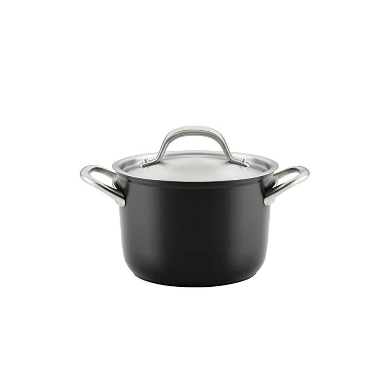Circulon Ultimum Nonstick Sauce Pan/Saucepan with Lid, 3 Quart, Black