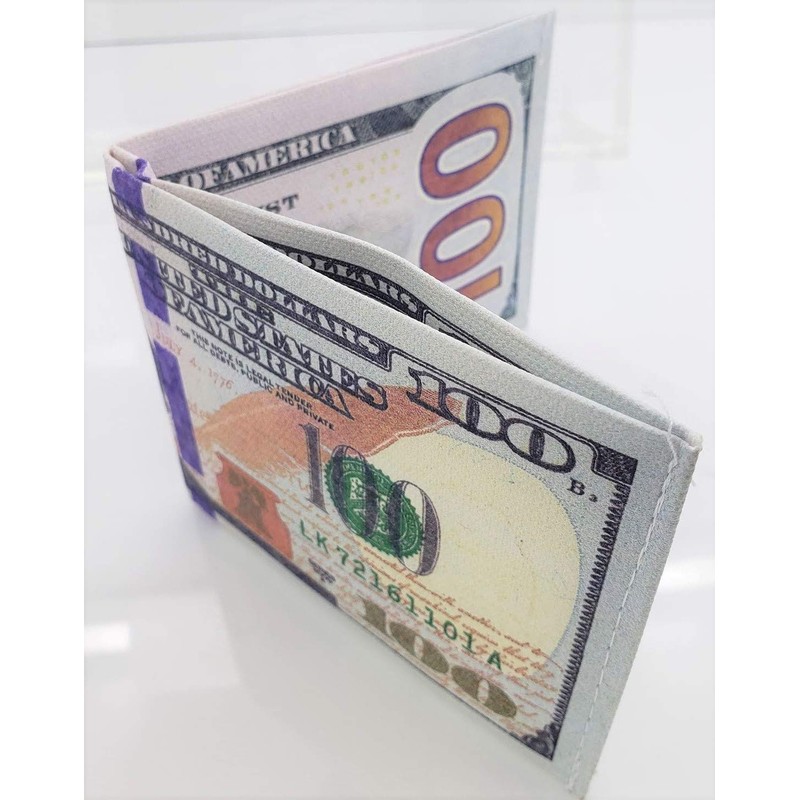 Zugar Land $100 Money Wallet. One Hundred Dollar Bill Printed