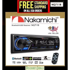 Nakamichi NQ711B 1-DIN Bluetooth USB AUX Radio Car stereo Digital Media Receiver