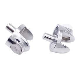 Glass Shelf Support, 16PCS Solid Glass Clamp Glass Hinge Glass Shelf Support Wall Mounted, Solid Glass Shelf Clamp Holder for 5-8MM Thickness Glass