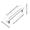 Kcmwsy 5 Pack White and Silver Cabinet Pulls Kitchen Cabinets