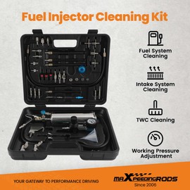 maXpeedingrods Fuel Injector Cleaner Kit, Non-dismantle Fuel Injector Cleaning Tool, Gasoline Fuel System Cleaner Tester, 800ML 140PSI Intake Valve Manifold Throttle Body Catalytic Converter Cleaner