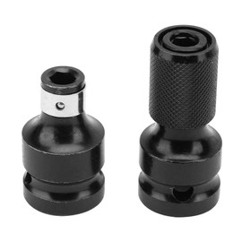 Impact Wrench Bit Adapter, Hex Socket 2 Pieces 1/2 to 1/4 Hex Socket Telescopic Socket Adapter, Bit Holder Hex Shank for Impact Ratchet Wrench Screwdriver Bit Holder