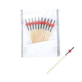 06168 6949300 Bamboo Southern Tenkushi 3.5 inches (9 cm), Red/Black, Pack of 10