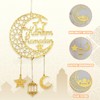 Ramadan Mubarak Decoration Wooden Pendant, 1 Piece Star Moon Lantern
