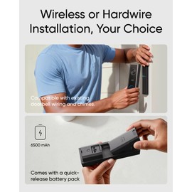 eufy Security Video Doorbell Camera C31,2K FHD,Battery/Wired Powered,Head-to-Toe View,Live Video Call,Wireless Doorbell,24/7Recording,Human and Motion Detection,HomeBase S380 Compatible,No Monthly Fee