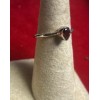 Natural Creations Sterling silver stackable ring size 10 Faceted Garnet