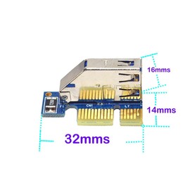 Sintech PCI-E Express X1 to PCI Riser Extender Card with USB3.0 60cm Cable