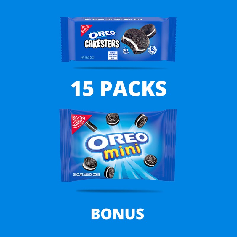 OREO Cakesters Soft Snack Cakes, 3 - 5 Count Packs