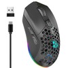 Wireless Mouse 2.4G Or BT5.1 Adjustable DPI Hollowed Out RGB