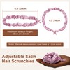 SESENSE 3PCS Adjustable Hair Ties, Afro Puff Satin Hair Tie