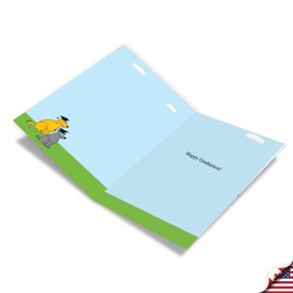 NobleWorks Pack of 3 Funny Graduation Greeting Cards (Graduate) with Envelopes (1 Designs, 3 Each) Obedience Graduating Dogs C5330GDG-C3x1