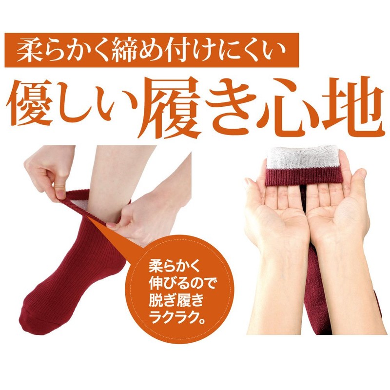 Hidamari Honpo Women's Hidamari Double Socks [22-24 cm] [Gray] P-82