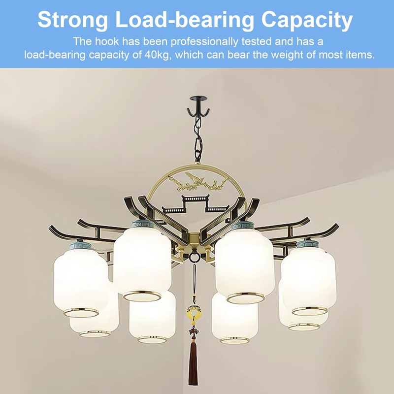 HFDONGL Ceiling Hooks, Stainless Steel Coat Hooks, Screw Hooks, Black