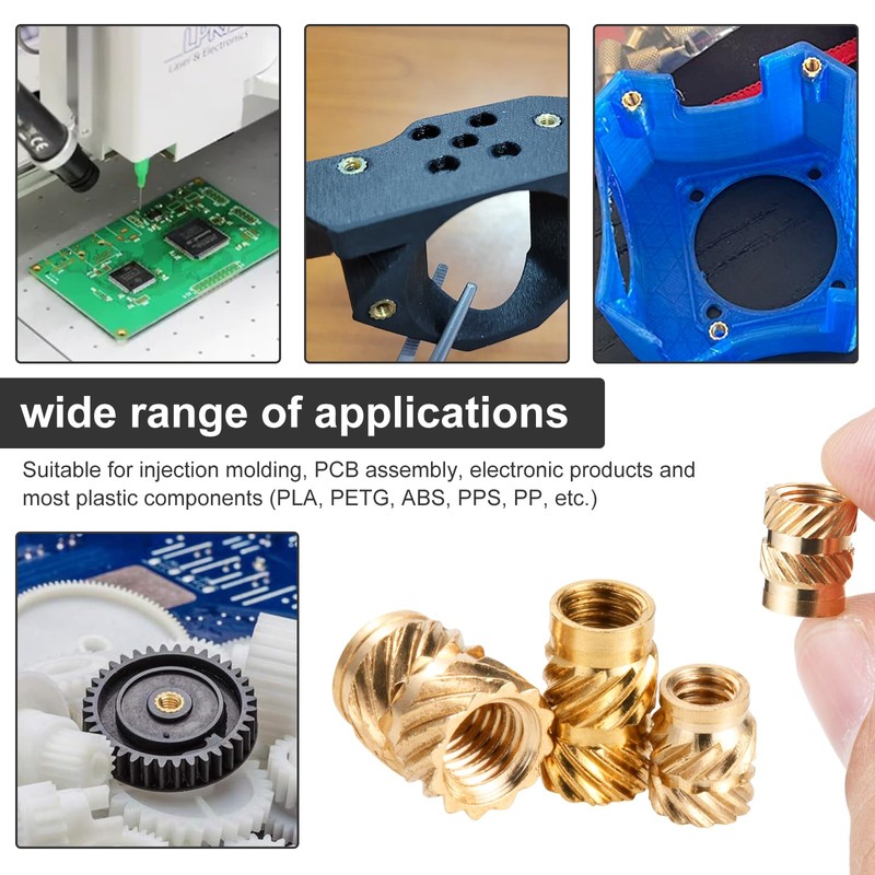 Knpwer 308 Pieces Threaded Insert and Soldering Iron Melting Aid,