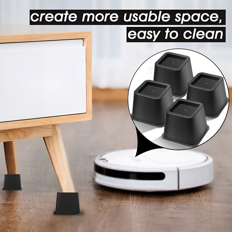 4pcs Bed Risers,Lift Height Furniture Risers,Chair Raisers,Sofa Risers for The