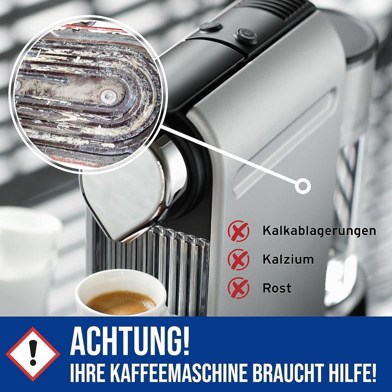 Caffenu Universal Eco Descaler Compatible with Nespresso, Tchibo Caffissimo and