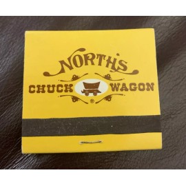 Vintage Matchbook North's Chuck Wagon Buffet Dining Oregon Washington Idaho