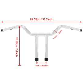 Cequent Unbranded MX T Bars 14" Rise Handlebar For Harley Dyna Softail Sportster FLHR