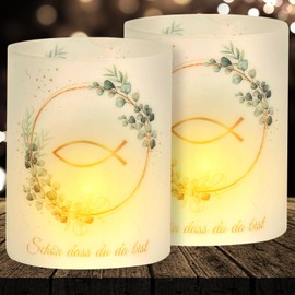 16 portacandele da tavolo per compleanno, ragazza, arcobaleno, decorazione di compleanno, per ragazze, belle dASS Du Da Bist decorative per feste di compleanno per bambini, adatte per lumini o candele