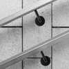QWORK® Pack of 5 Stainless Steel Handrail Brackets Black 60