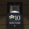 Custom Signs Solar Illuminated Modern Anthracite House Number Sign 24cm