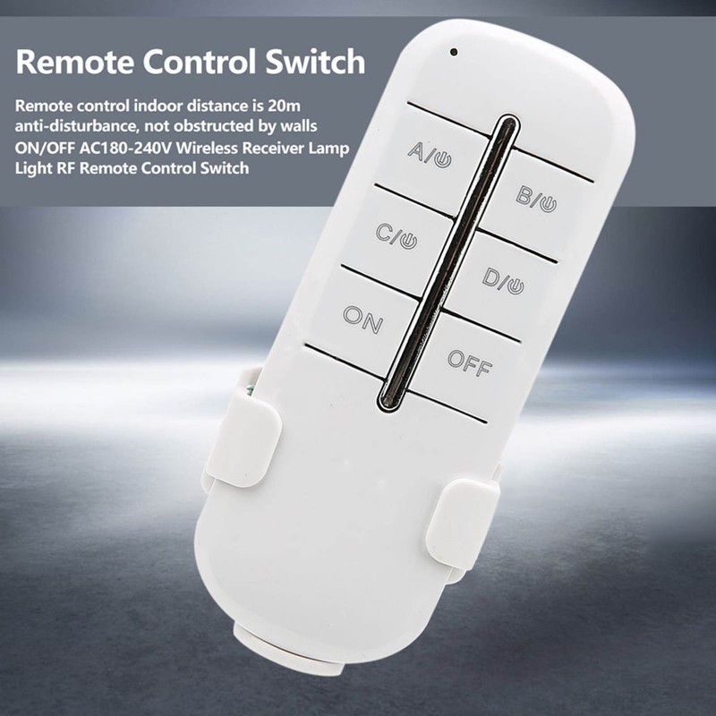 ON/OFF AC180-240V Wireless Receiver Lamp Light RF Remote Control Switch(4Way