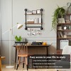 Merapi 24" Industrial Floating Shelves with Tower Bar, Pipe Shelves