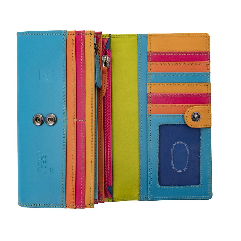 Prime Hide Woman's Large Leather Purse Multi Colour Premium Leathers,