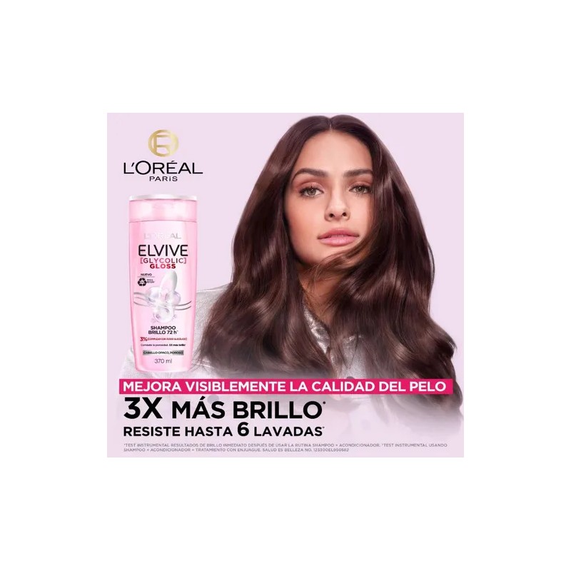 Shampoo L´Oréal Paris Elvive Gloss Glicólico 370ml