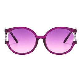 Azoxus Trendy Oversized Sunglasses For Women Men Vintage Large Round Frame Sun Glasses Fashion Designer Eyeglasses Purple Frame Gray Lens