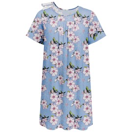 Deyeek Women's Tear Away Open Back Dress Soft Post Surgery Hospital Gowns for Women Adaptive Nightgowns for Women S