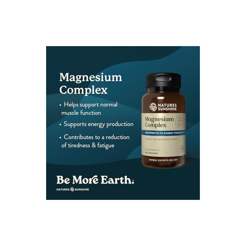 NATURE'S SUNSHINE Magnesium Complex Supplement, 100 Count