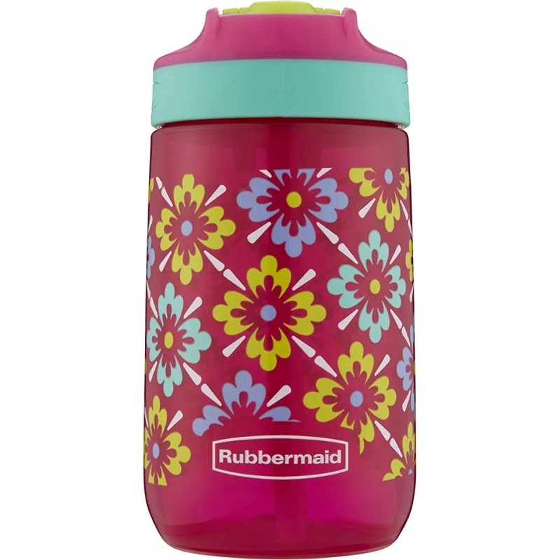 Rubbermaid Botella Leakproof Infantil Rubbermaid® Pink Flowers, 414 Ml