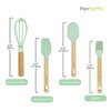 Silicone Mini Spatulas Set with Pastry Brush and Whisk, Small