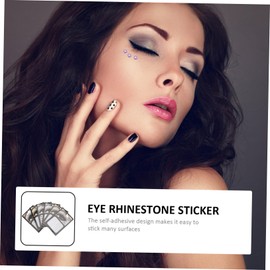 Beavorty 6sheets Facial Eye Rhinestone Sticker Decals Glitter Gems for Cards Wedding Invites Safe Material