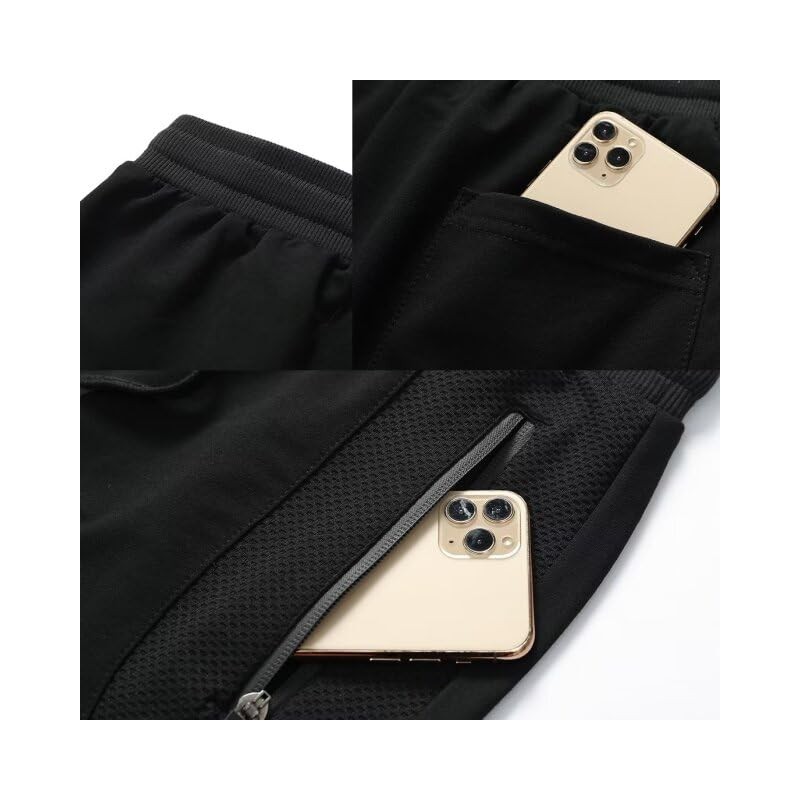 Tansozer Men's Cotton Shorts with Zip - Green, size: s