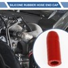 X AUTOHAUX シリコンキャップ プラグ 配管の処理 メクラ栓 メクラキャップ 配管のエンドキャップ レッド 長さ50mm