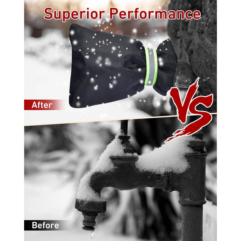 Outdoor Faucet Covers for Winter 3 Pack, Thickened Insulated Pipe